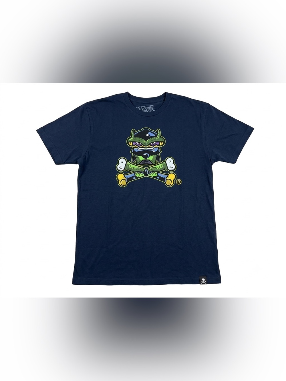 Johnny Cupcakes x Dragon Ball Z Cell Crossbones T-Shirt Mens Large Anime